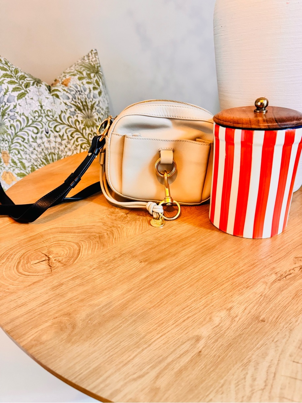 See By Chloé Cream Leather Crossbody
